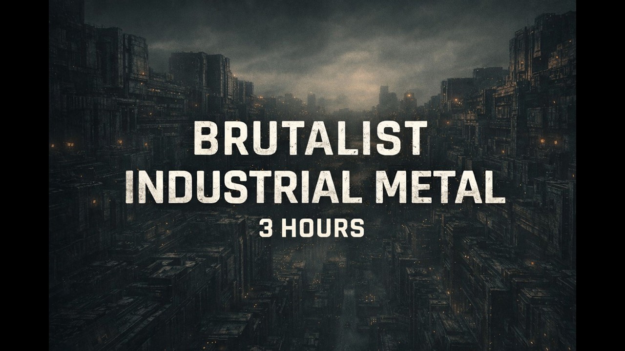 Brutalist Industrial Metal 3 Hours — Deep Bass Dystopian Heavy Metal for Focus