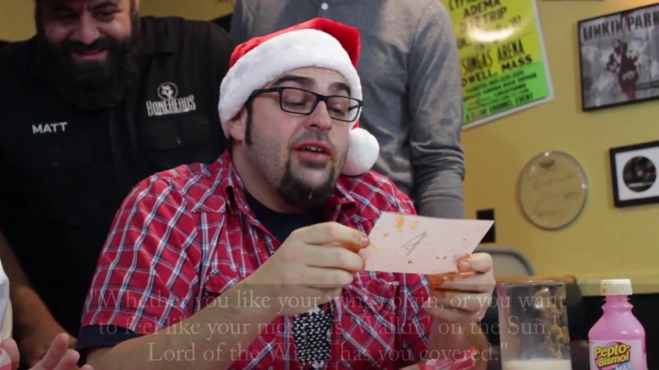 Chuck and Brad Eat Ghost Pepper Wings for RI FOOD FIGHTS' LORD of the WINGS!