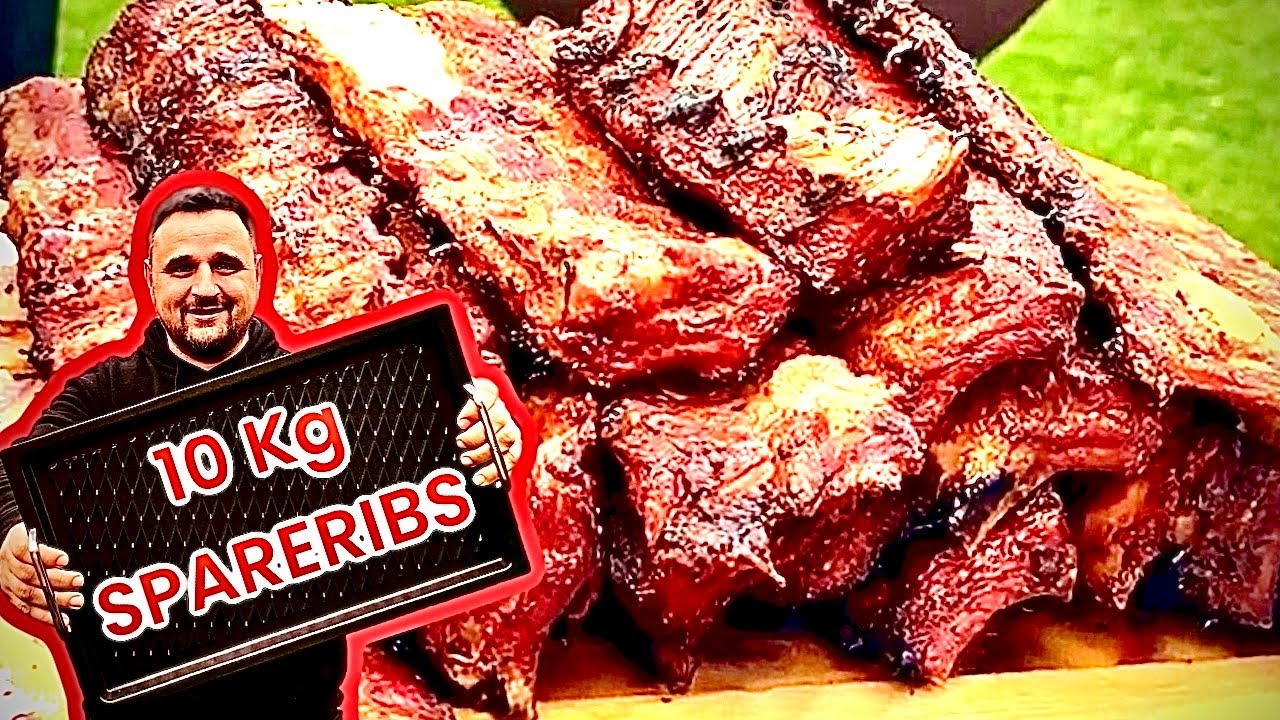 10 kg BBQ SPARERIBS im Smoker grillen --- Klaus grillt