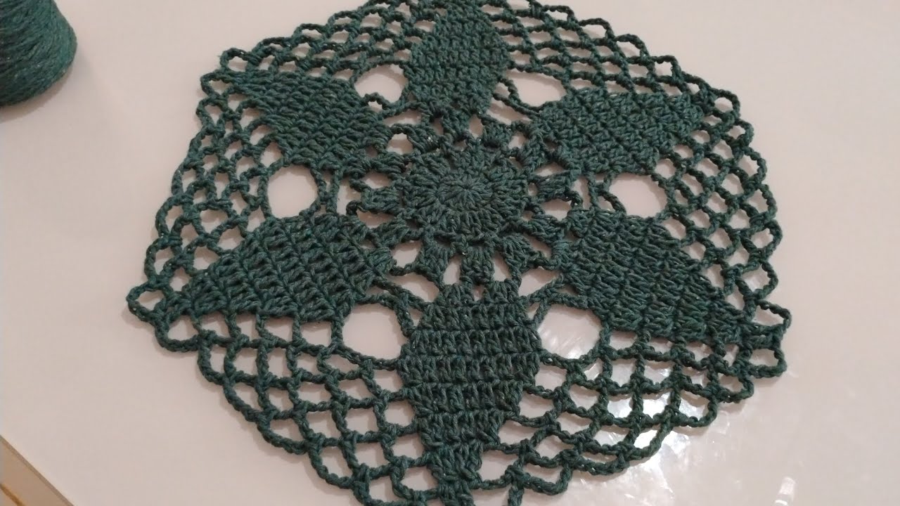 PASSO A PASSO SOUSPLAT DE CROCHÊ ECONÔMICO, FÁCIL E RÁPIDO / TUTORIAL 