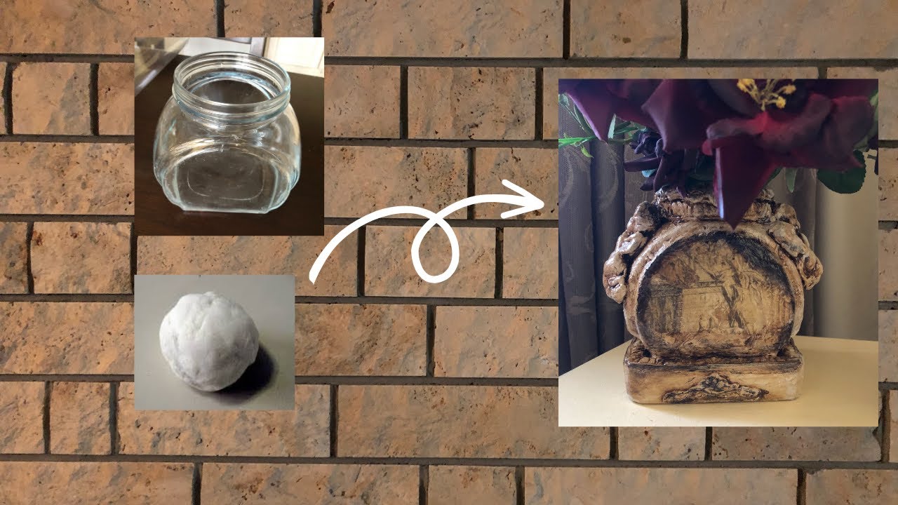 Kavanoz ve Porselen Hamuruyla Antik Ev Aksesuarı Yaptım #sendeyapabilirsin #dönüşüm #transformation