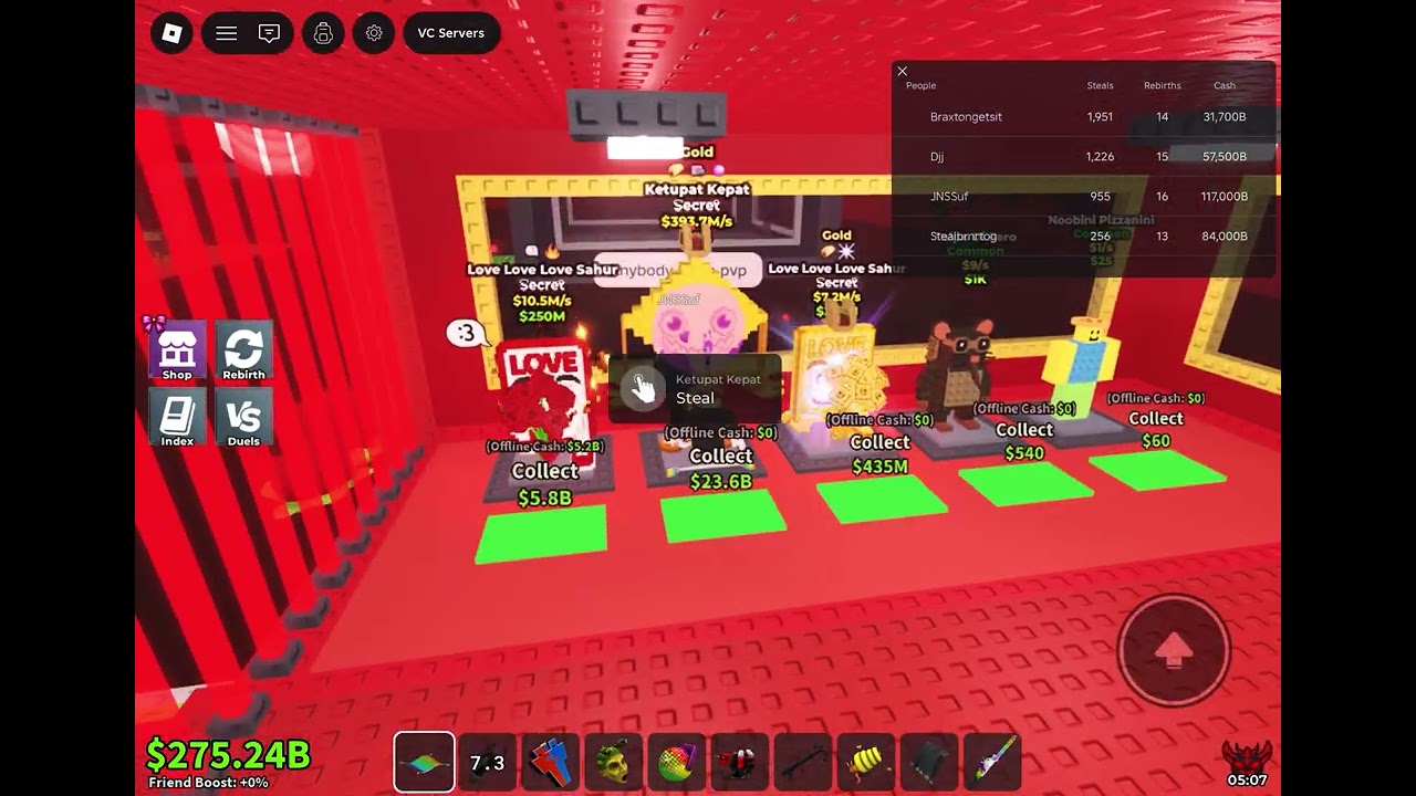 Almsot got a ketupat he was in the server for 2 mins