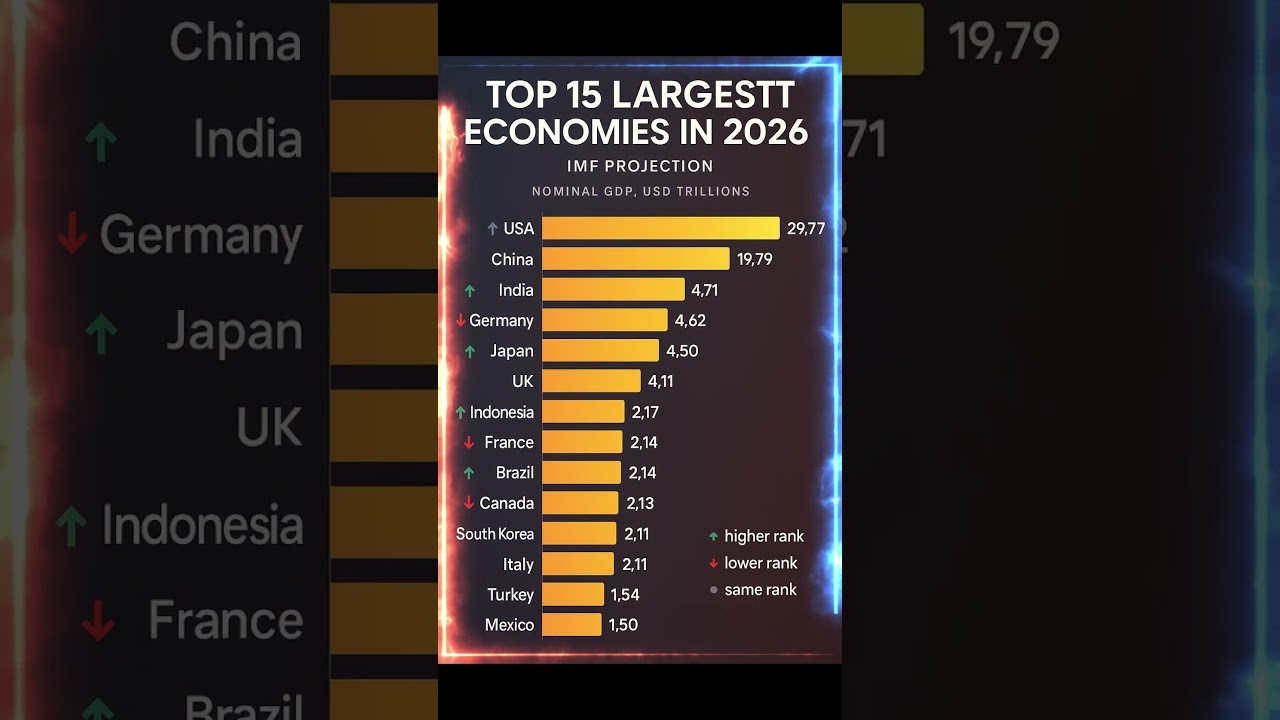 Top 10 Largest Economies in 2026 &mdash; IMF Projection 🌍💰
