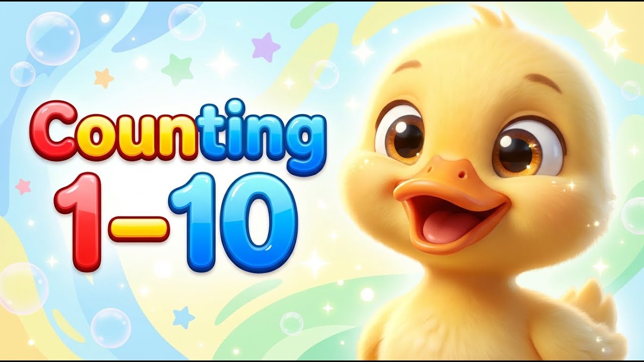 Counting 1 to 10 | Learn Numbers & Kids Song | Ten Little Ducks | Counting Clouds