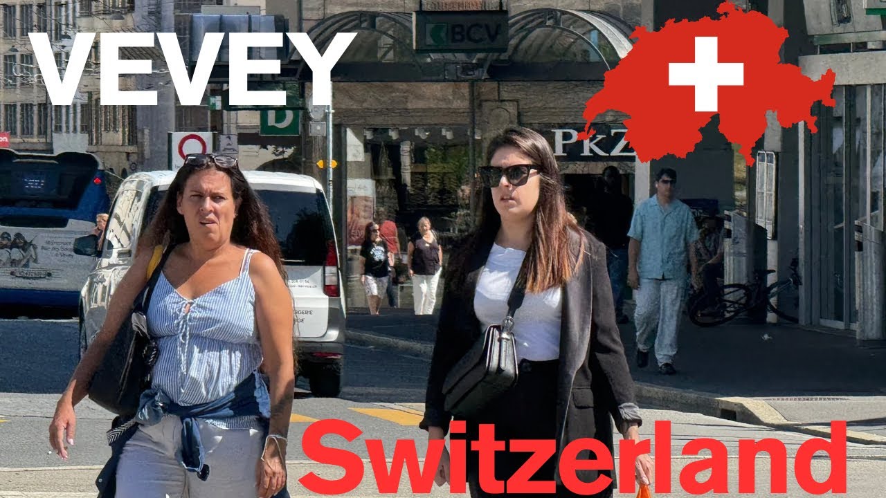 🇨🇭Walking Tour Vevey! Switzerland