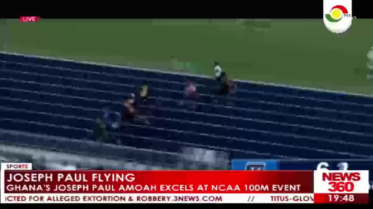JOSEPH PAUL AMOAH EXCELS AT NCAA 100M EVENT