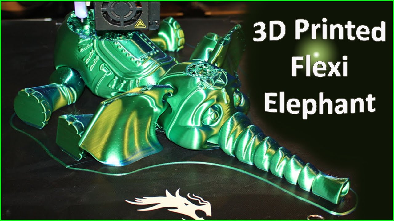 3D Printed Flexi Elephant 'LARGE'