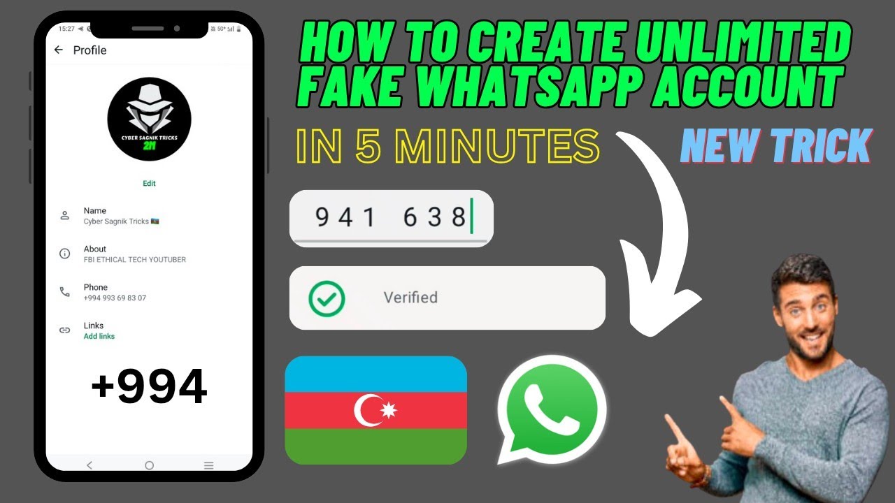 How to create unlimited fake whatsapp account || GET AZERBAIJAN VIRTUAL NUMBER FOR WHATSAPP 🇦🇿