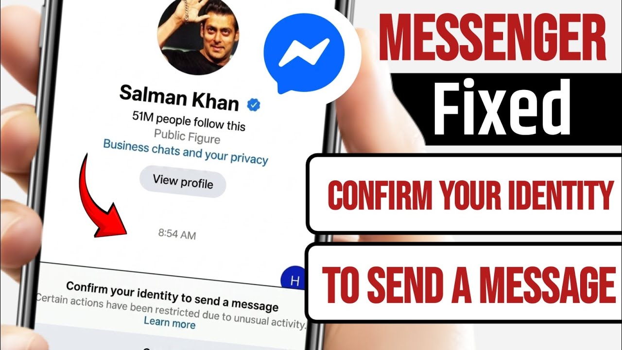 Messenger Confirm your identity to send a message problem fix | Confirm your identity messenger