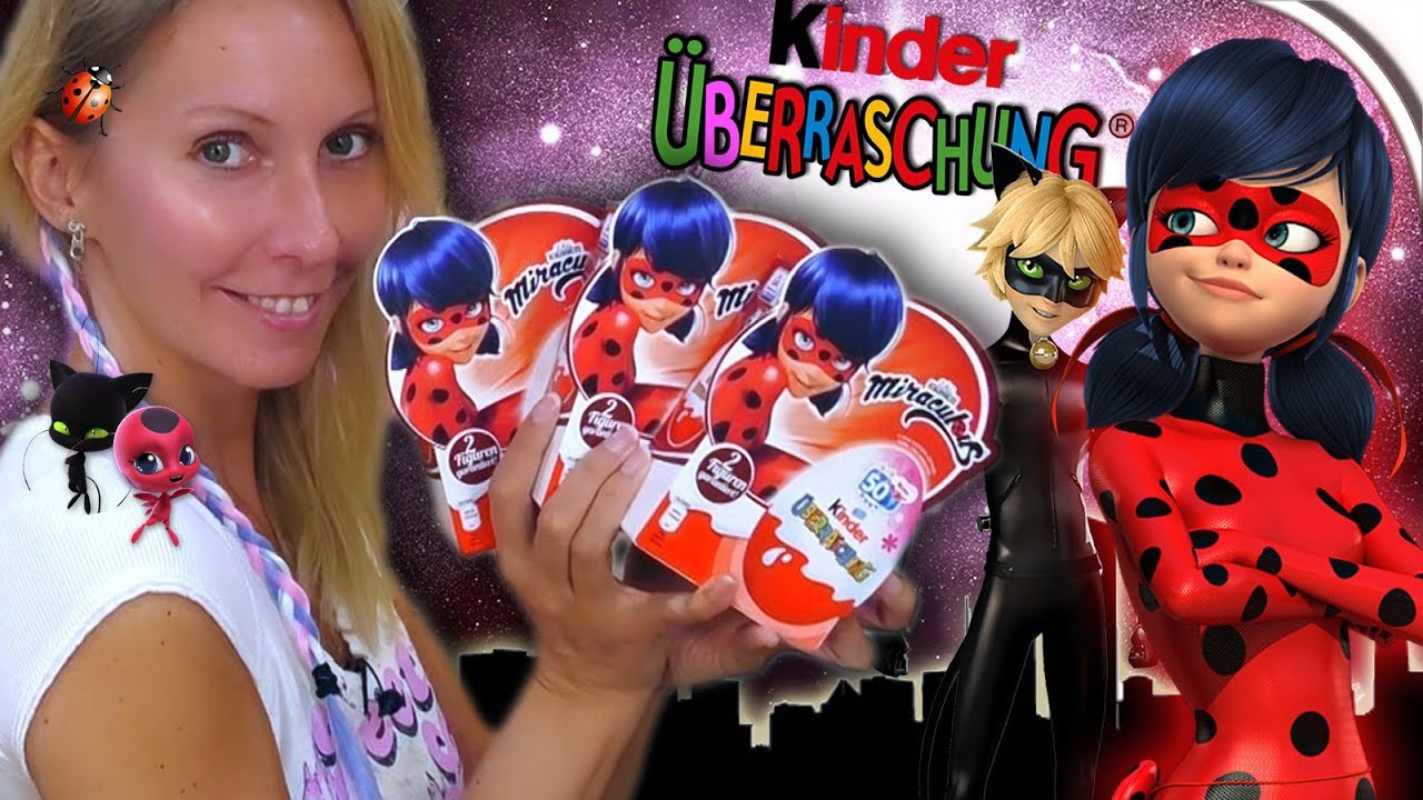 Ü-Eier für Mädchen 🐞 MIRACULOUS 🐱 KINDER ÜBERRASCHUNG Unboxing | 4er Packs Ü-Eier auspacken