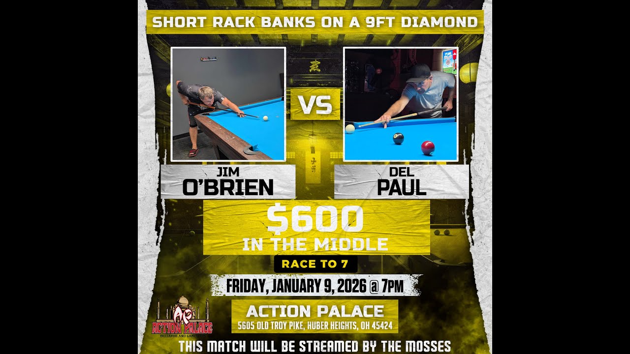 Jim Obrien vs Del Paul - Short Rack Banks 01/09/2026