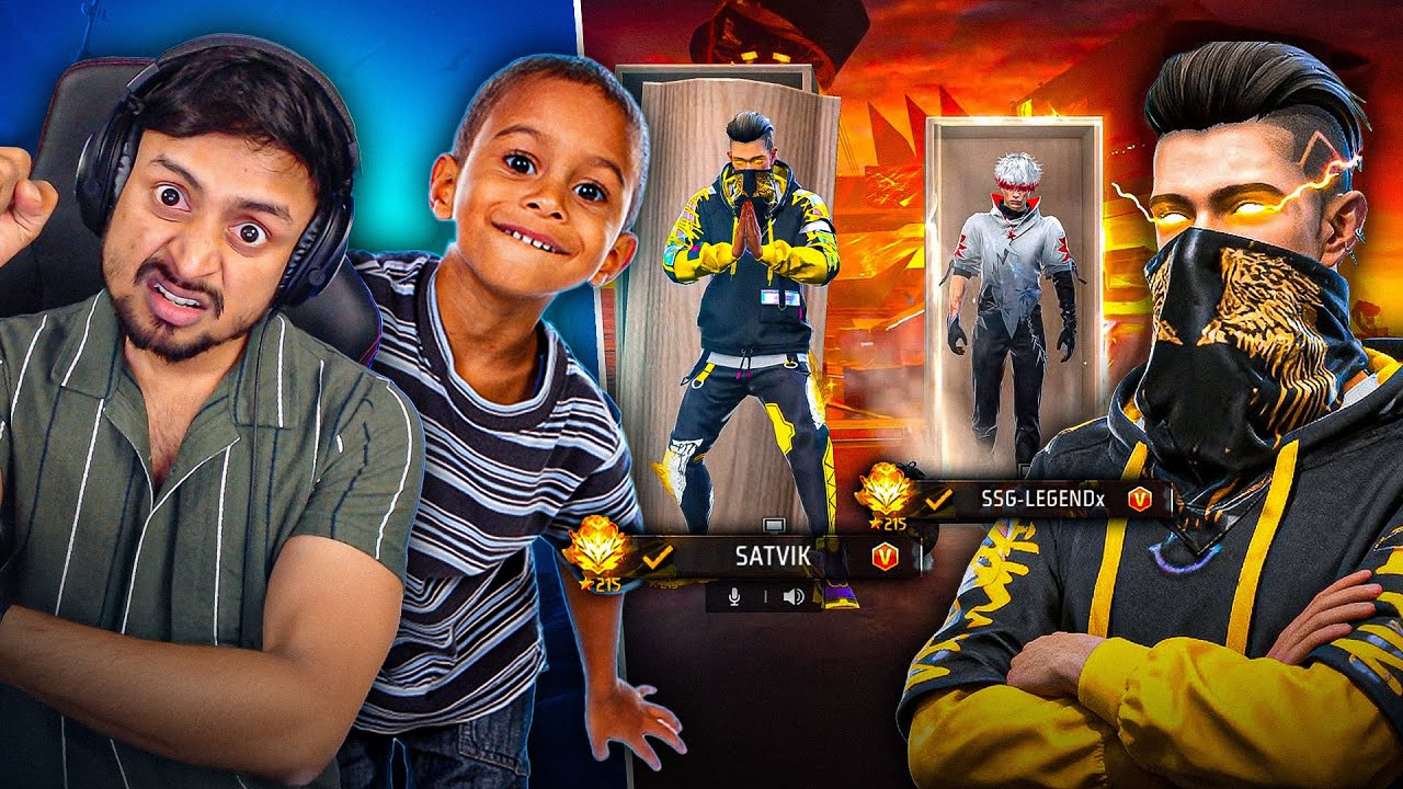 ANGRY YOUTUBER, FUNNY BACHA VS REAL SATVIK | GARENA FREE FIRE @satvik @RGGamerLive