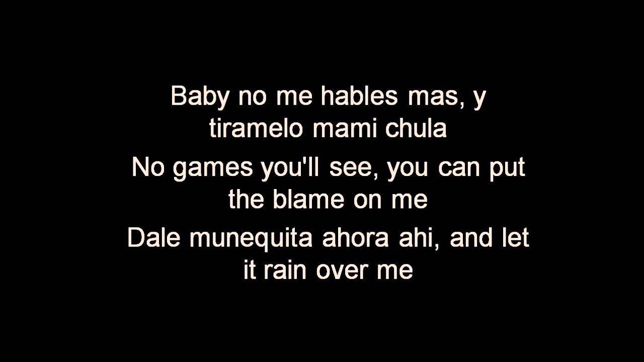 Pitbull ft. Marc Anthony - Rain Over Me - Lyrics