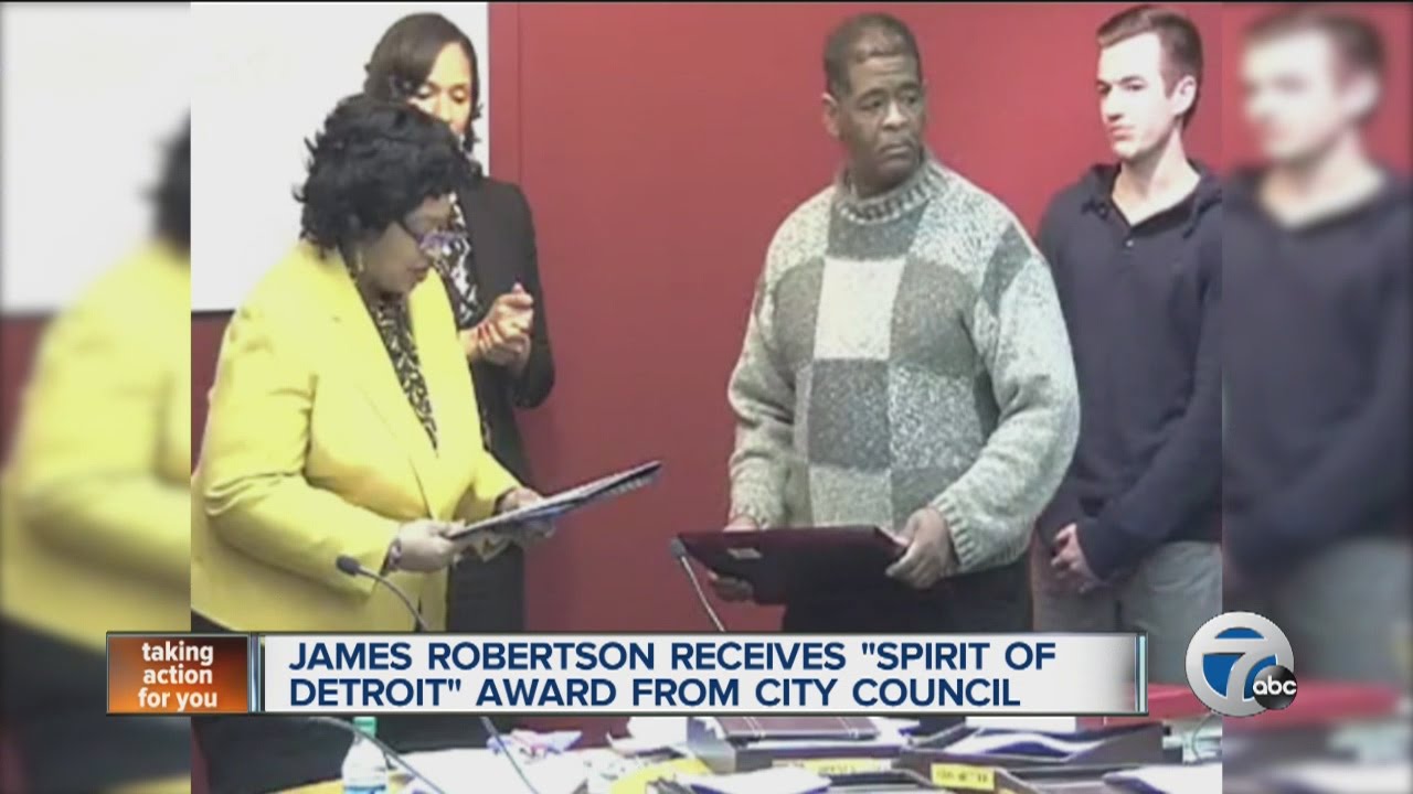 James Robertson honored with Spirit of Detroit award