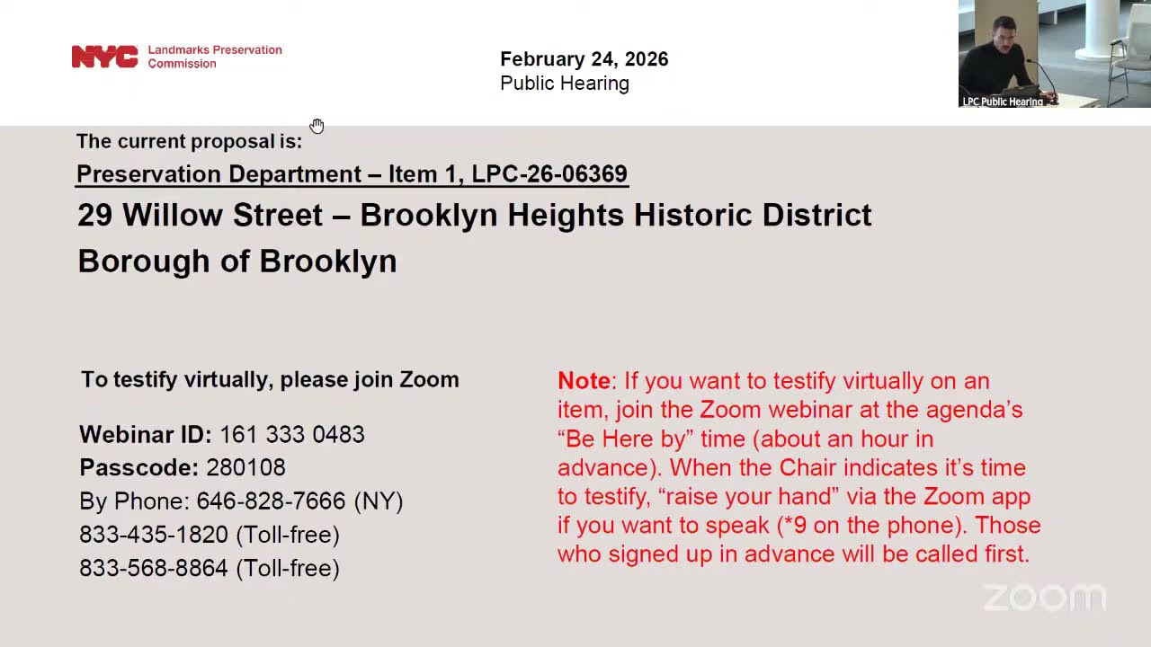 NYC LPC Public Hearing/Meeting 02/24/26 Part 1