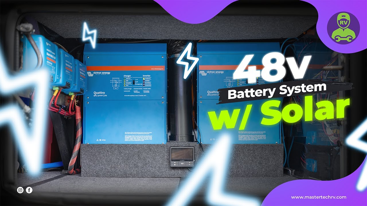 Optimizing RV Energy: Newmar New Aire's 48V Battery & 9-Panel Solar Grid