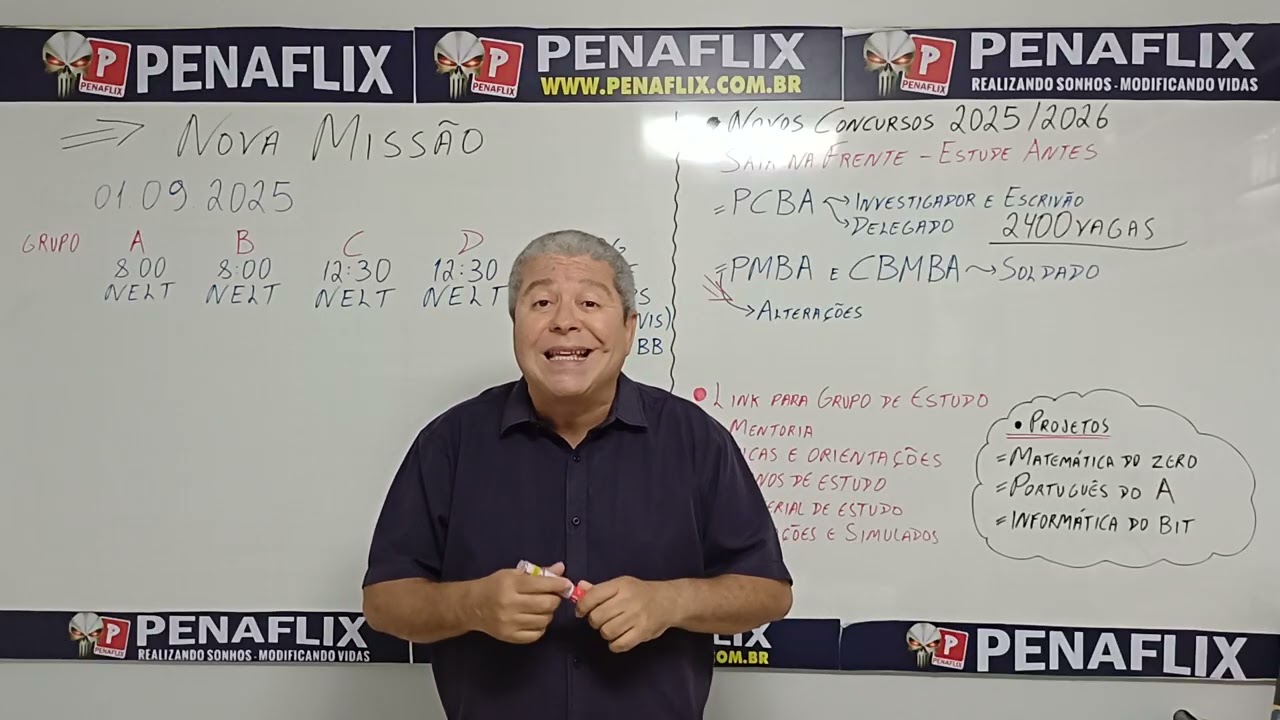 NOVA MISSÃO PARA A MINHA VIDA - Concursos 2025 - PCBA, PMBA e CBMBA