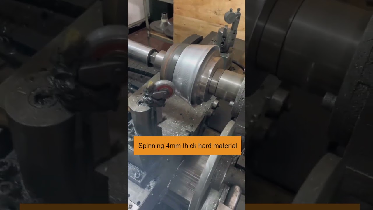Metal spinning for 4mm thick hard material #metalspinning #cnc #metalfroming