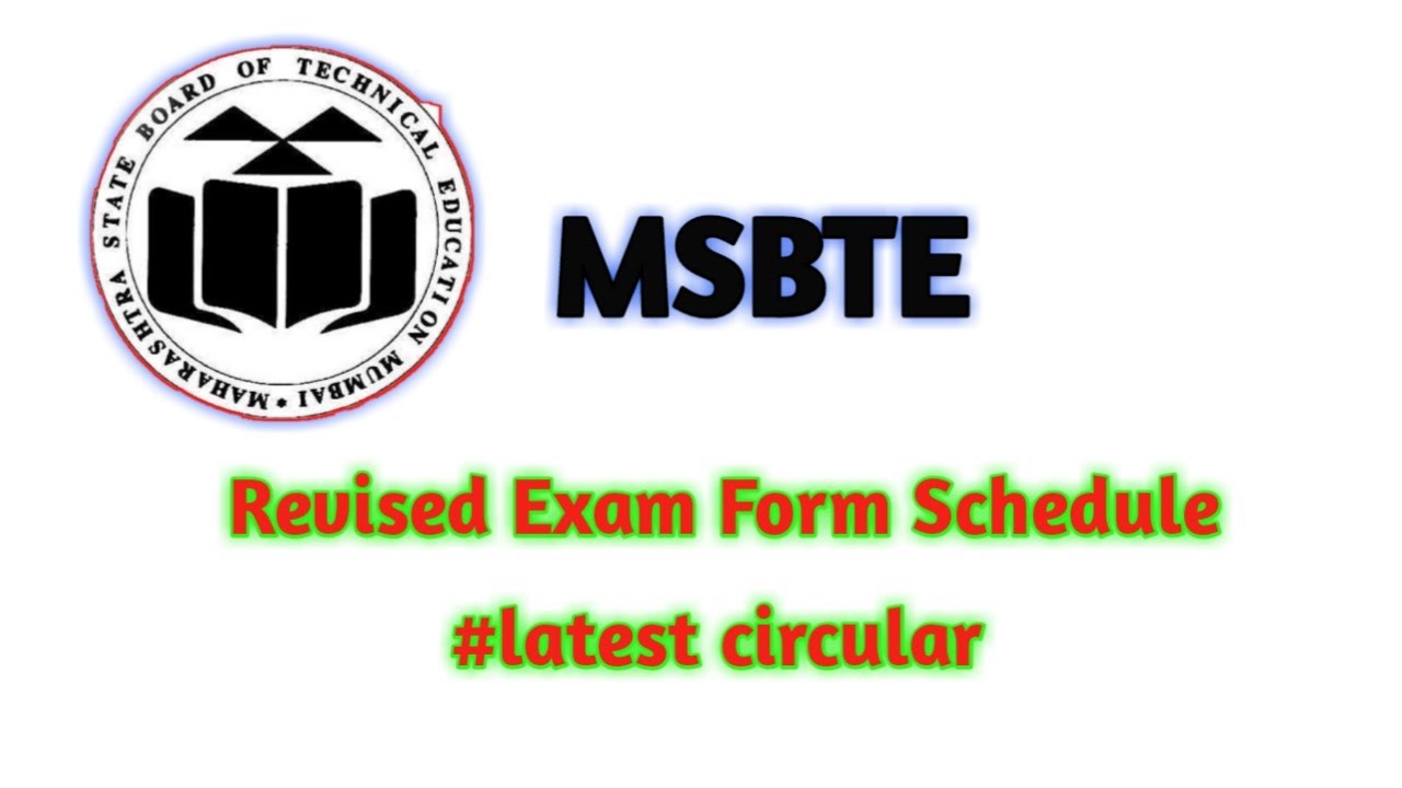MSBTE latest Exam form circular