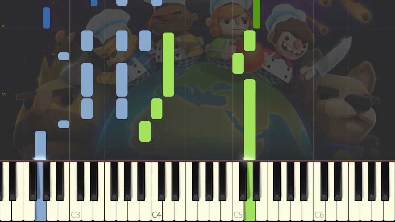 Overcooked - Menu Theme [Piano Tutorial] (Synthesia)