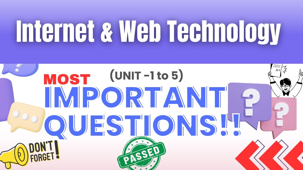 Internet & Web Technology ( IWT ) Most Important Questions | RGPV BTech 5th Sem