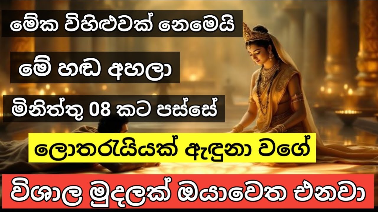 මේ විඩියෝ එක දකින ඔයා පුදුම තරම් වාසනාවන්තයි...🙏
