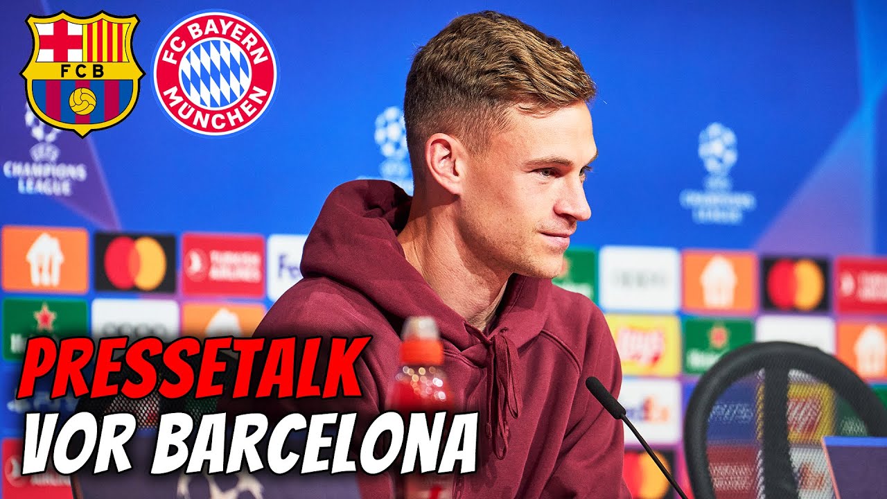 Pressetalk vor FC Barcelona - FC Bayern mit Kimmich & Kompany | Champions League