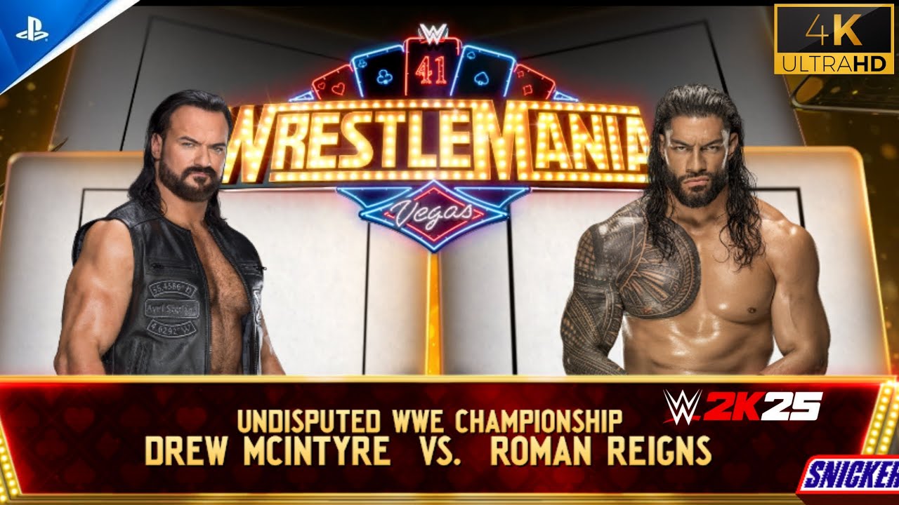 WWE UNDISPUTED WWE CHAMPIONSHIP LADDER MATCH Drew McIntyre VS. ROMAN REIGNS FOR FIRST TIME FOREVER