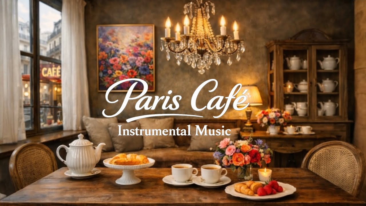 𝐂𝐨𝐳𝐲 𝐏𝐚𝐫𝐢𝐬 𝐂𝐚𝐟𝐞́ ☕ | Relaxing Jazz Café BGM for Study, Work & Coffee Time