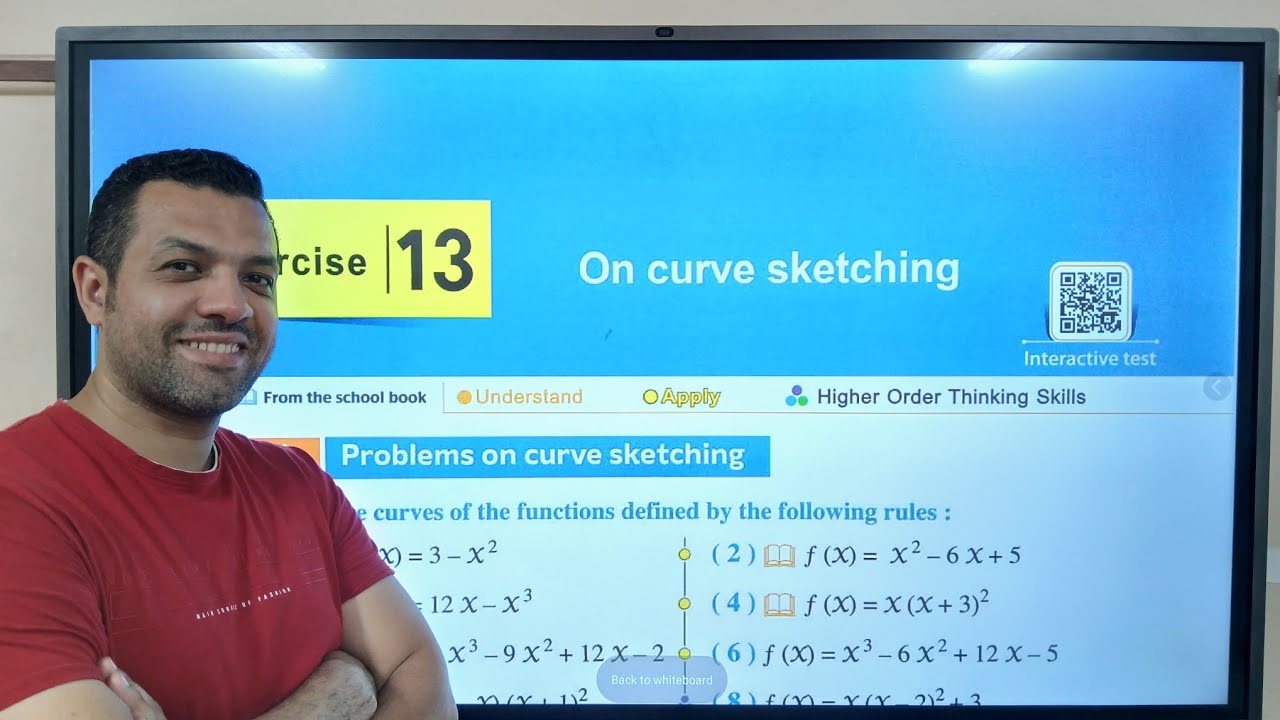 Exercises on curve sketching el-Moasser choose sec (3)🔥🔥💪💪& حل تمارين رسم المنحنيات اختر ٣ثانوى لغات