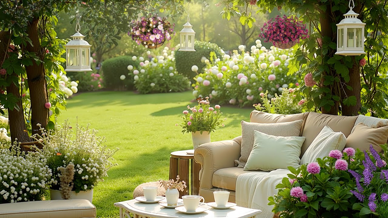 A Quiet Morning Garden 🌿 Soft Piano Music to Relaxtion, Breathe Slowly & Feel at Ease