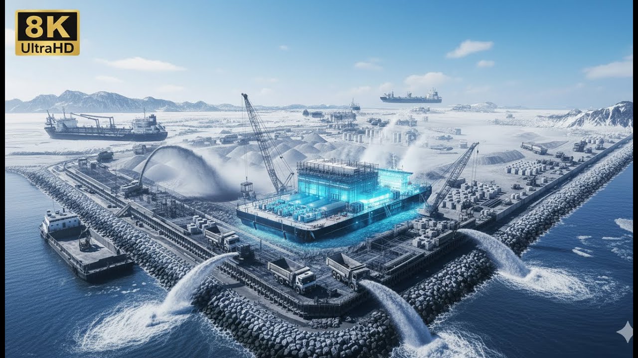 How Russia Built a Floating Nuclear Base Powering the Arctic at Sea #manufacturing #factorytour