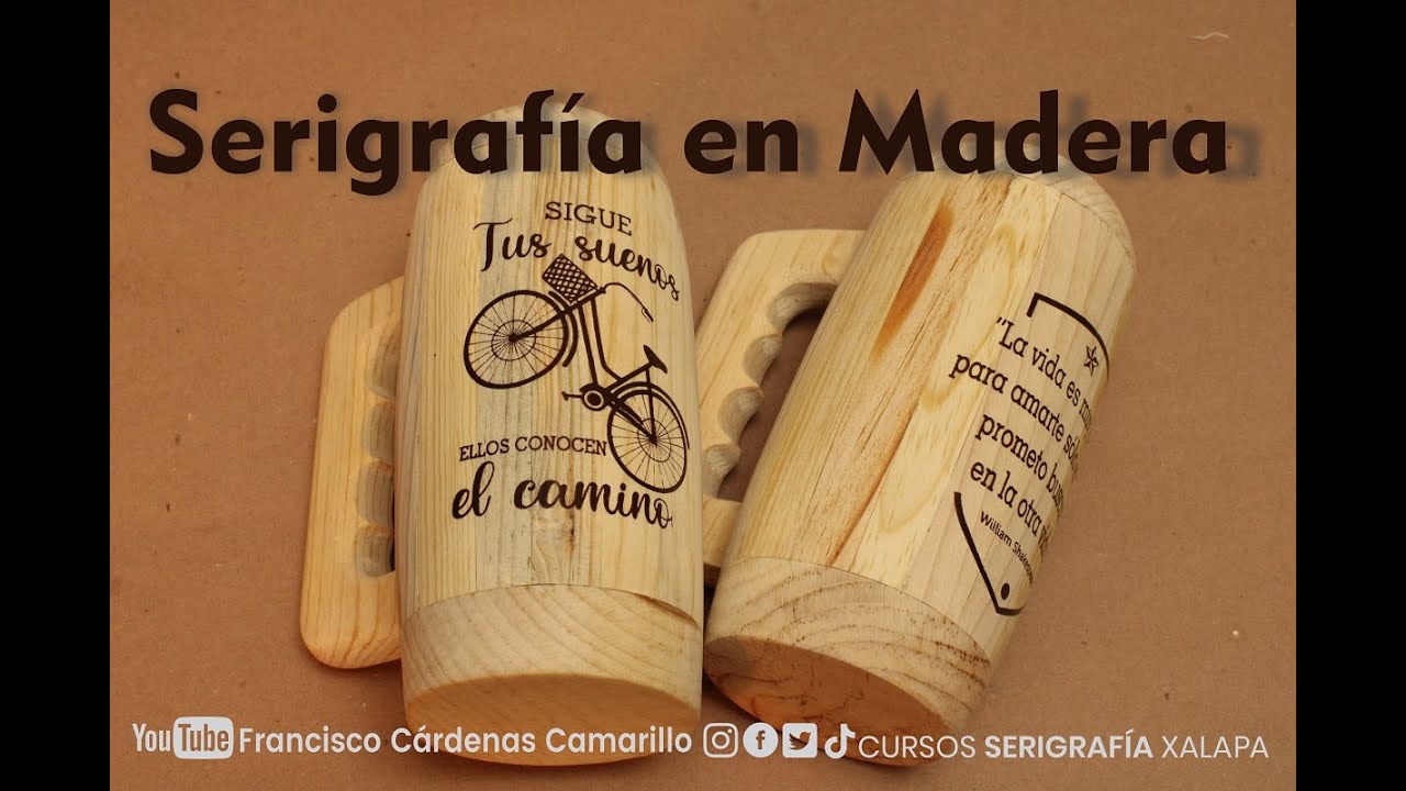 Serigrafía- Madera- Tarros artesanal