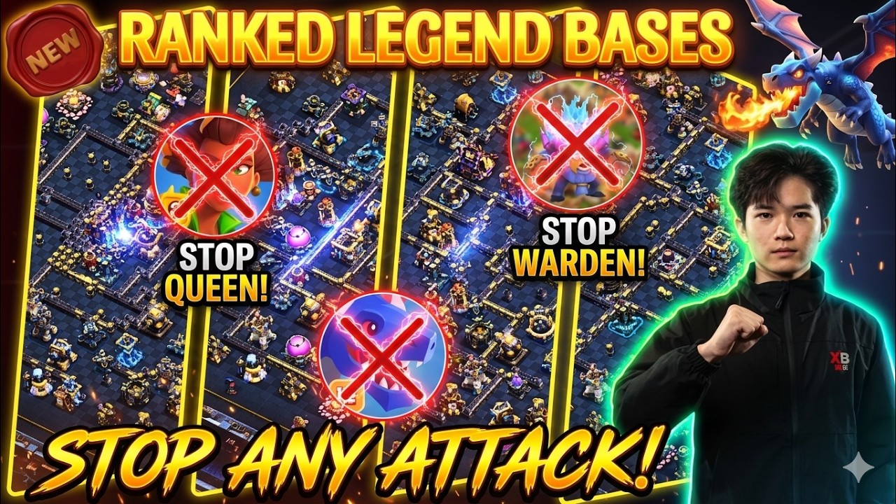 ​COPY & WIN! Best TH18 LEGEND Bases for WAR (Anti-3 Star Links) Best Th18 Defense Meta Clashofclans!