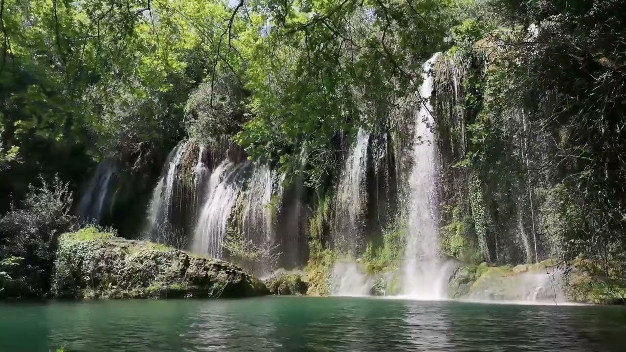 4k UHD Dragon Waterfalls. Water White Noise. Relaxing Waterfall Sounds for Sleep, Study