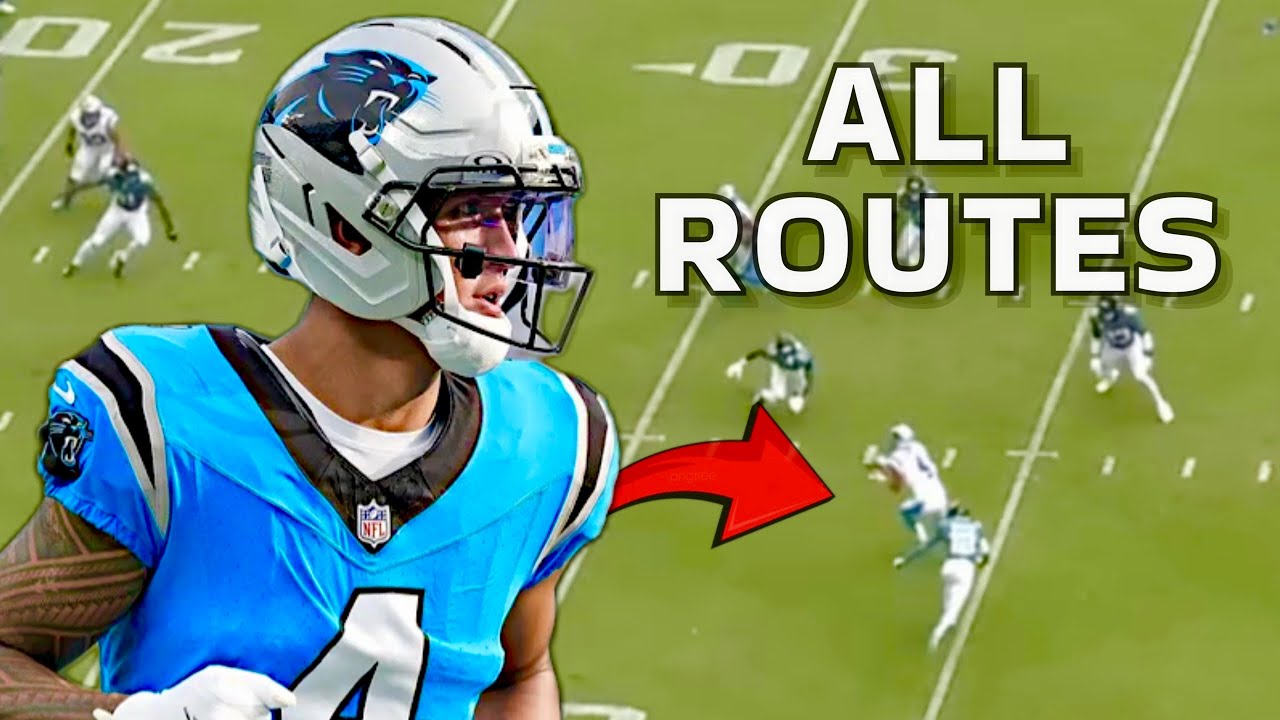 Tetairoa McMillan EVERY ROUTE in NFL Debut Vs Jaguars | Week 1 NFL Highlights