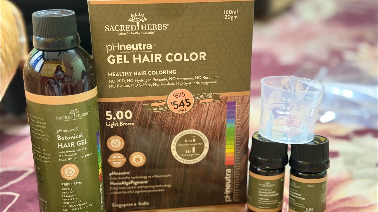 Grey Hair | Natural Hair Colour| Grey Hair to Black Hair | Sacred Herbs Hair Colour| Gel Hair Color|