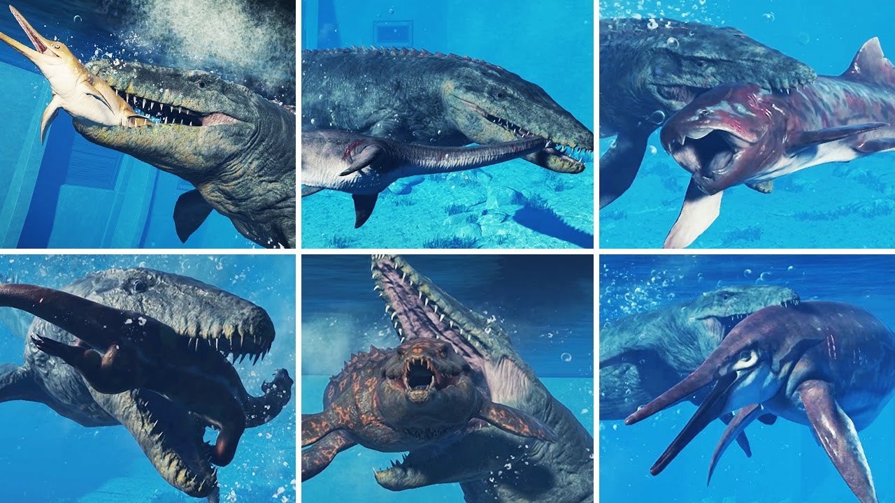 MOSASAURUS HUNTING ANIMATIONS - Jurassic World Evolution 2