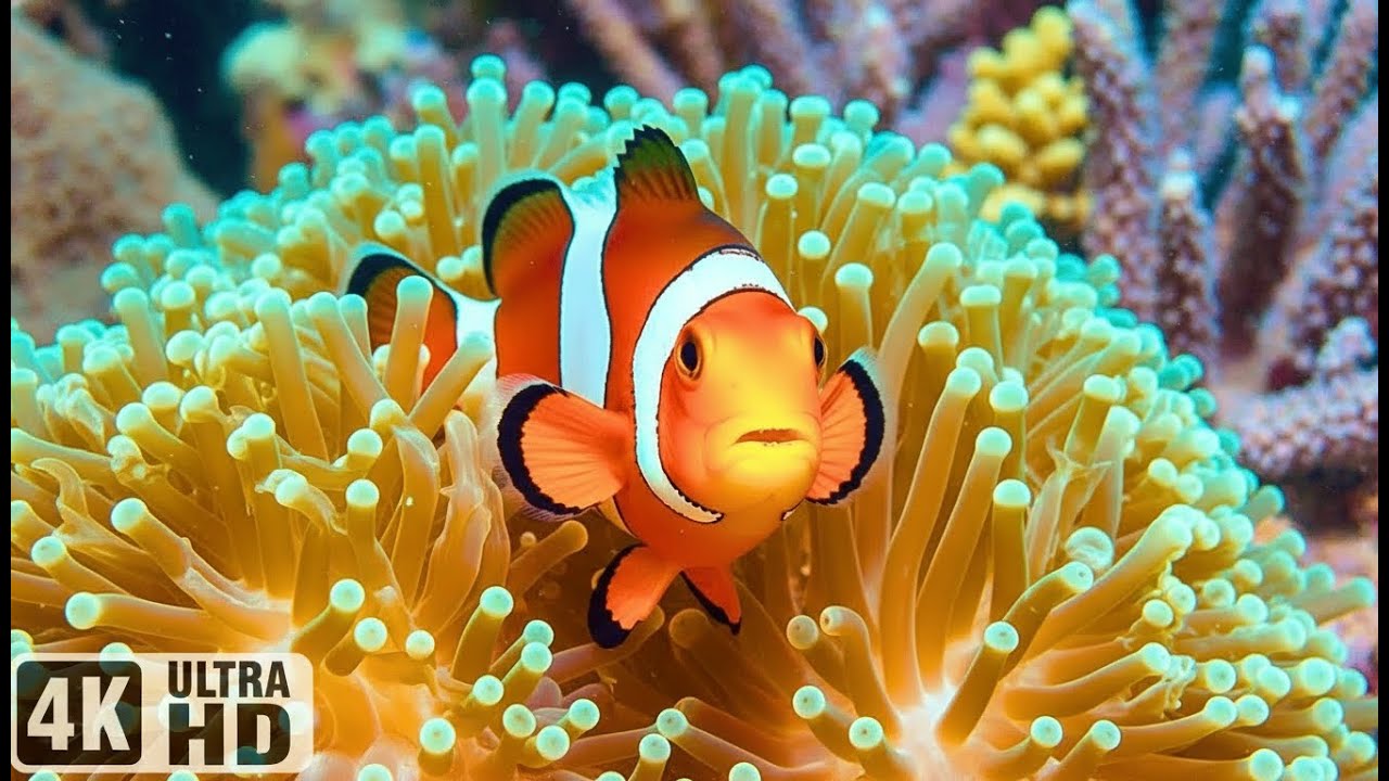 Beautiful Ocean Dreams 4K 🐠 Tropical Fish & Jellyfish – Peaceful Music for Sleep
