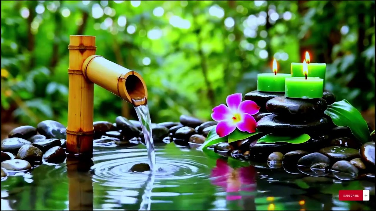 Ultimate Sleep Relaxation 🌿 Bamboo Water Fountain & Soft Piano Music