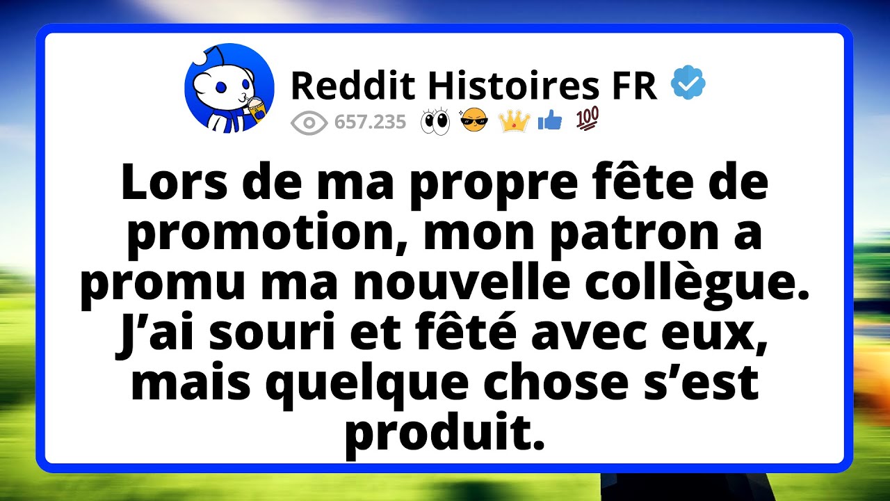Lors De Ma Propre Fête De Promotion, Mon Patron A Promu Ma Nouvelle Collègue