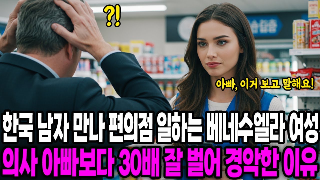[해외감동사연] 의사 아빠보다 30배 더 잘버는 편의점 일하는 베네수엘라 여성, 한국 온 아빠가 경악한 이유