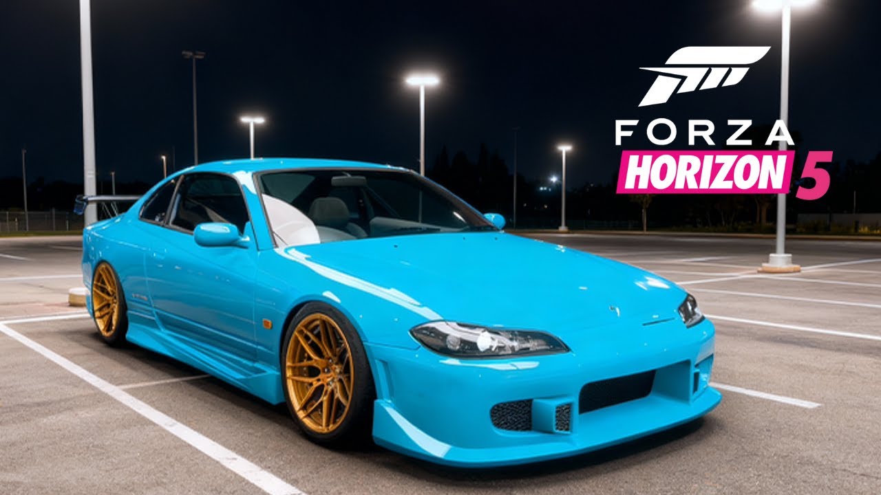 I Spotted a Nissan Silvia S15 in a Glowing FH5 Parking Lot — This Looks Unreal! 😱✨