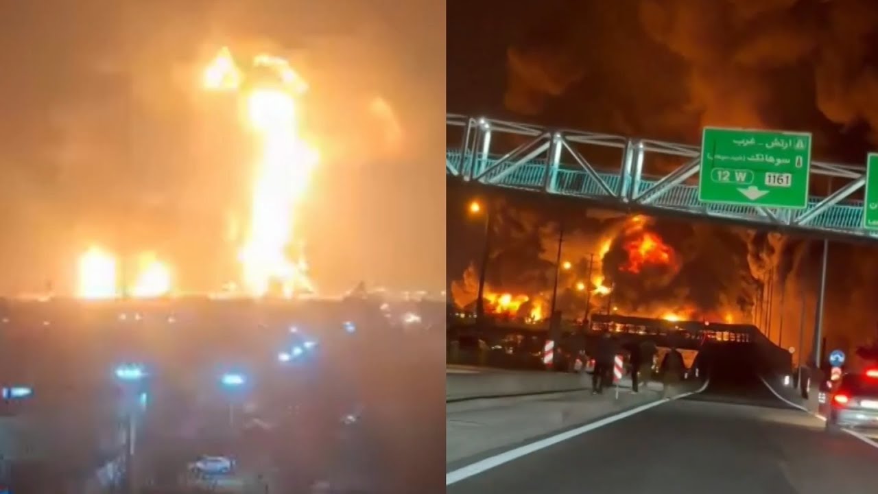 Explosions light up Tehran after Israeli strikes on major oil facilities