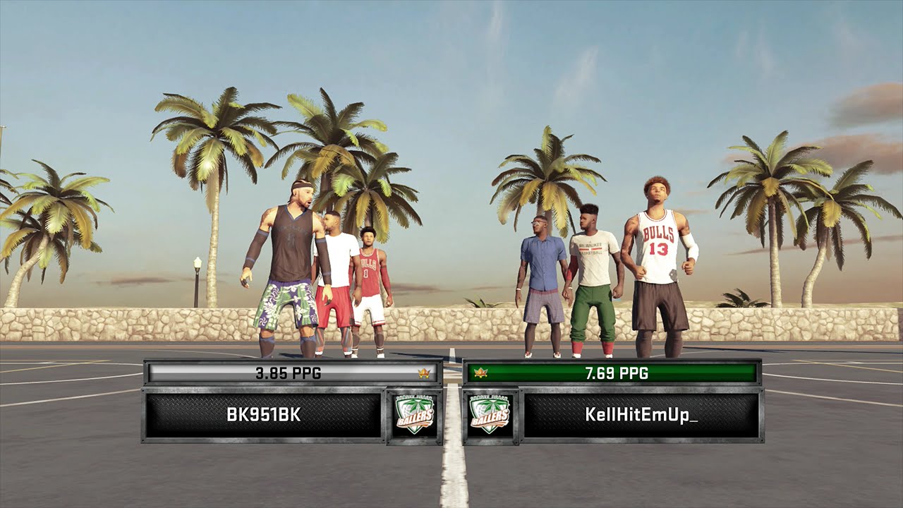 NBA 2K15 My Park | Damein Jumps Over Another Guy At Sunset