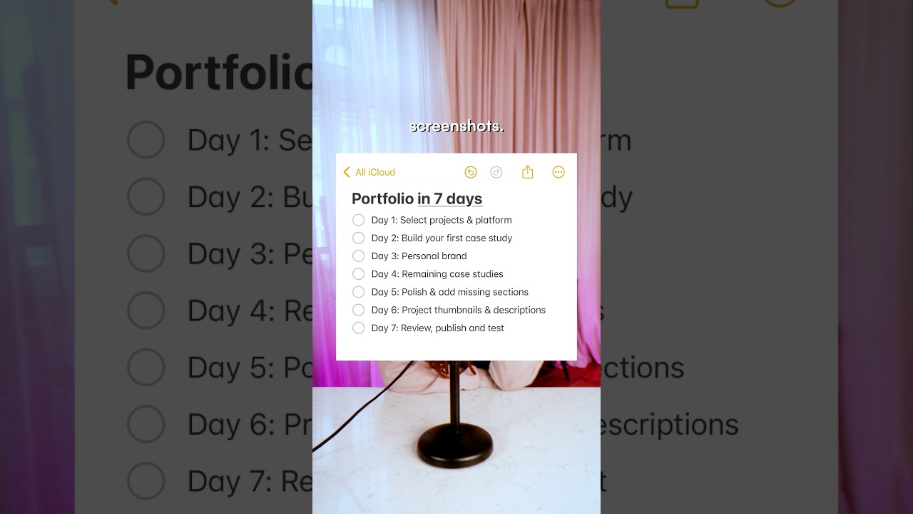 UX Portfolio 7-day roadmap and *free notion template* 