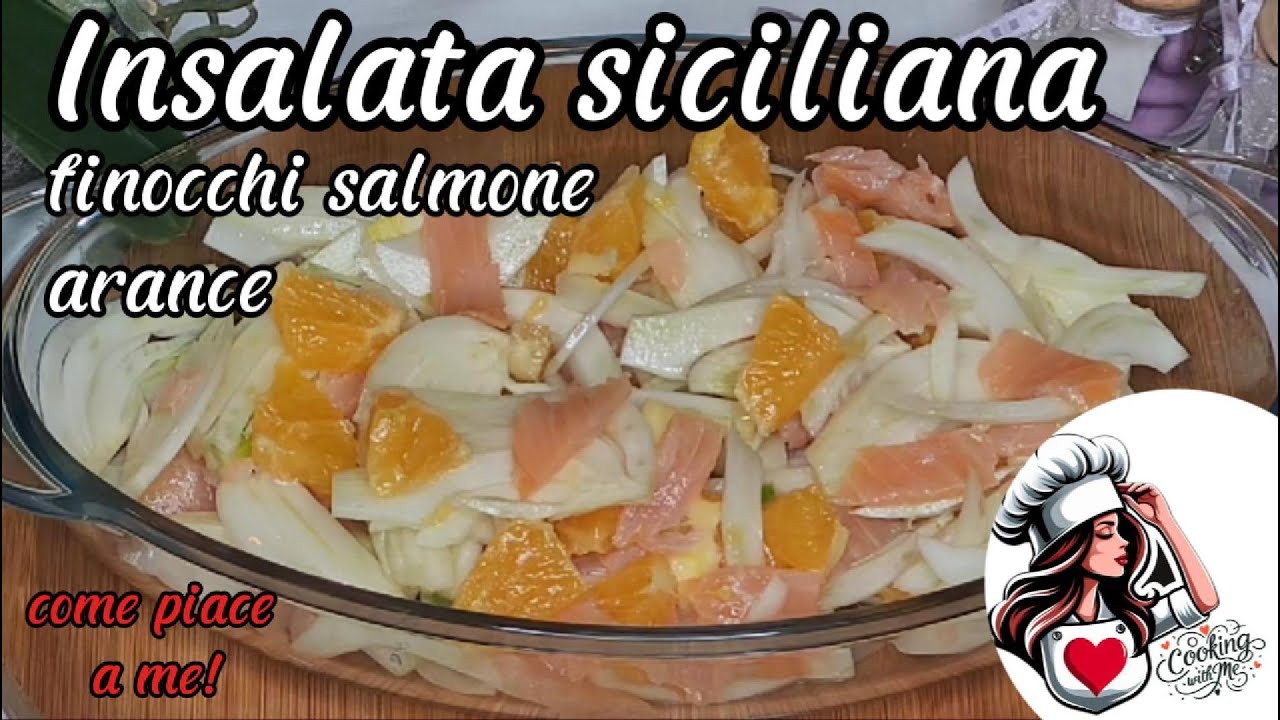 INSALATA SICILIANA _ FINOCCHI,SALMONE E ARANCE.  5 minuti piatto pronto! 😋🍽