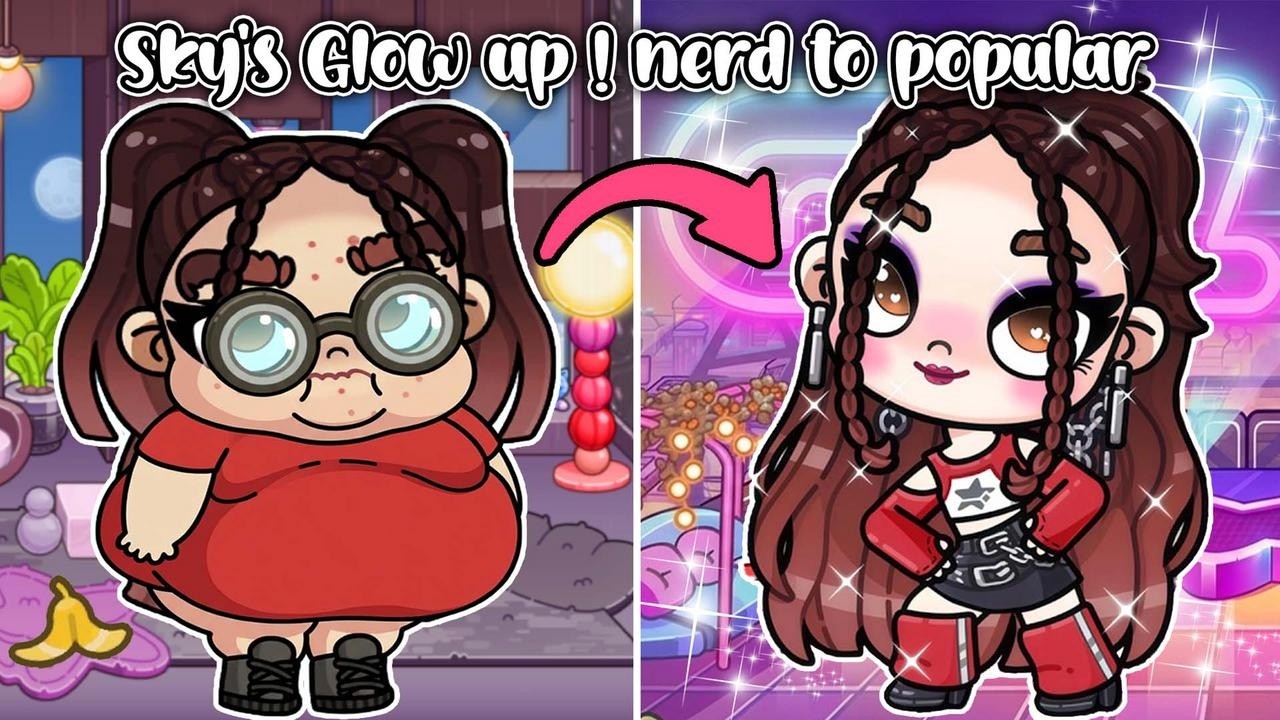 Sky&rsquo;s Glow up ! from Nerd to Popular✨💅 | Avatar World | Pazu