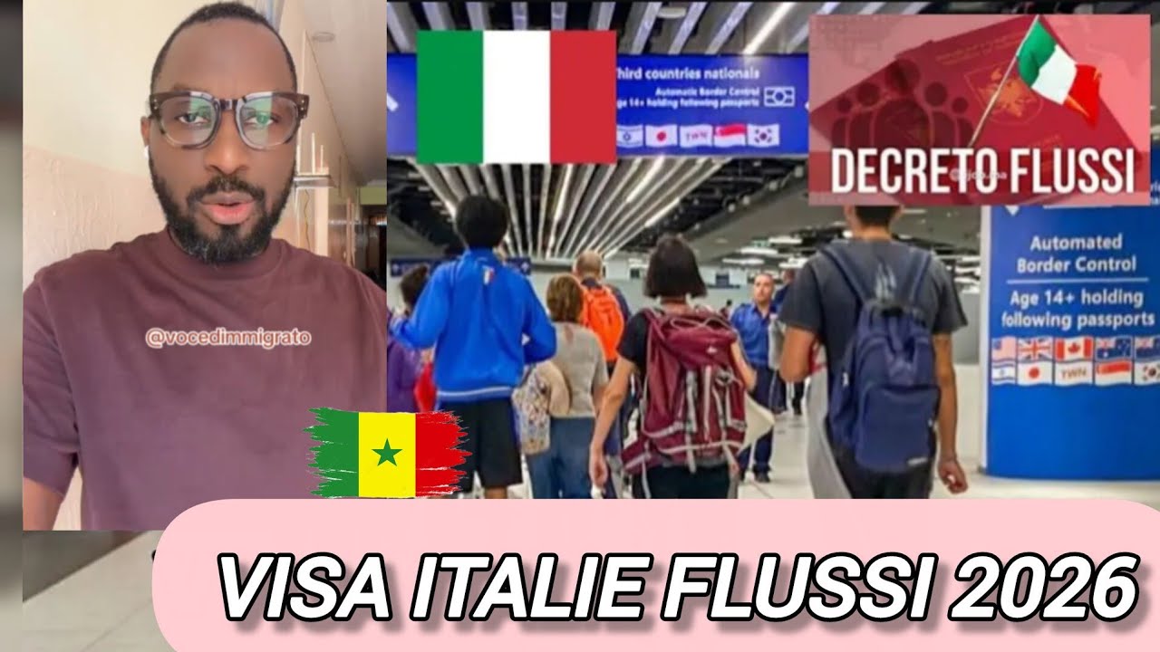 INFO 🇮🇹 IMMIGRATION VISA ITALIE FLUSSI 2026 EN WOLOF POUR LES MIGRANTS S&Eacute;N&Eacute;GALAIS 