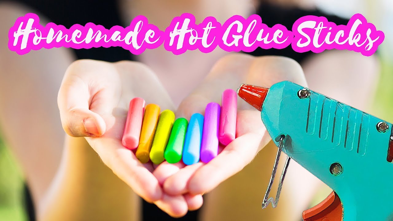 DIY Colorful Hot Glue Sticks Tutorial | How to make your own hot glue sticks | DIY Craft Tutorials